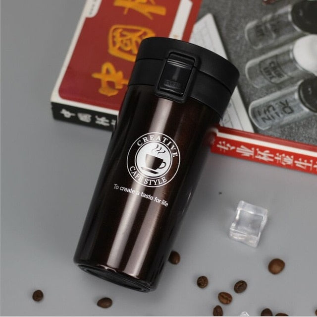 Premium Photo  Thermos tumbler mug that made of stainless steel